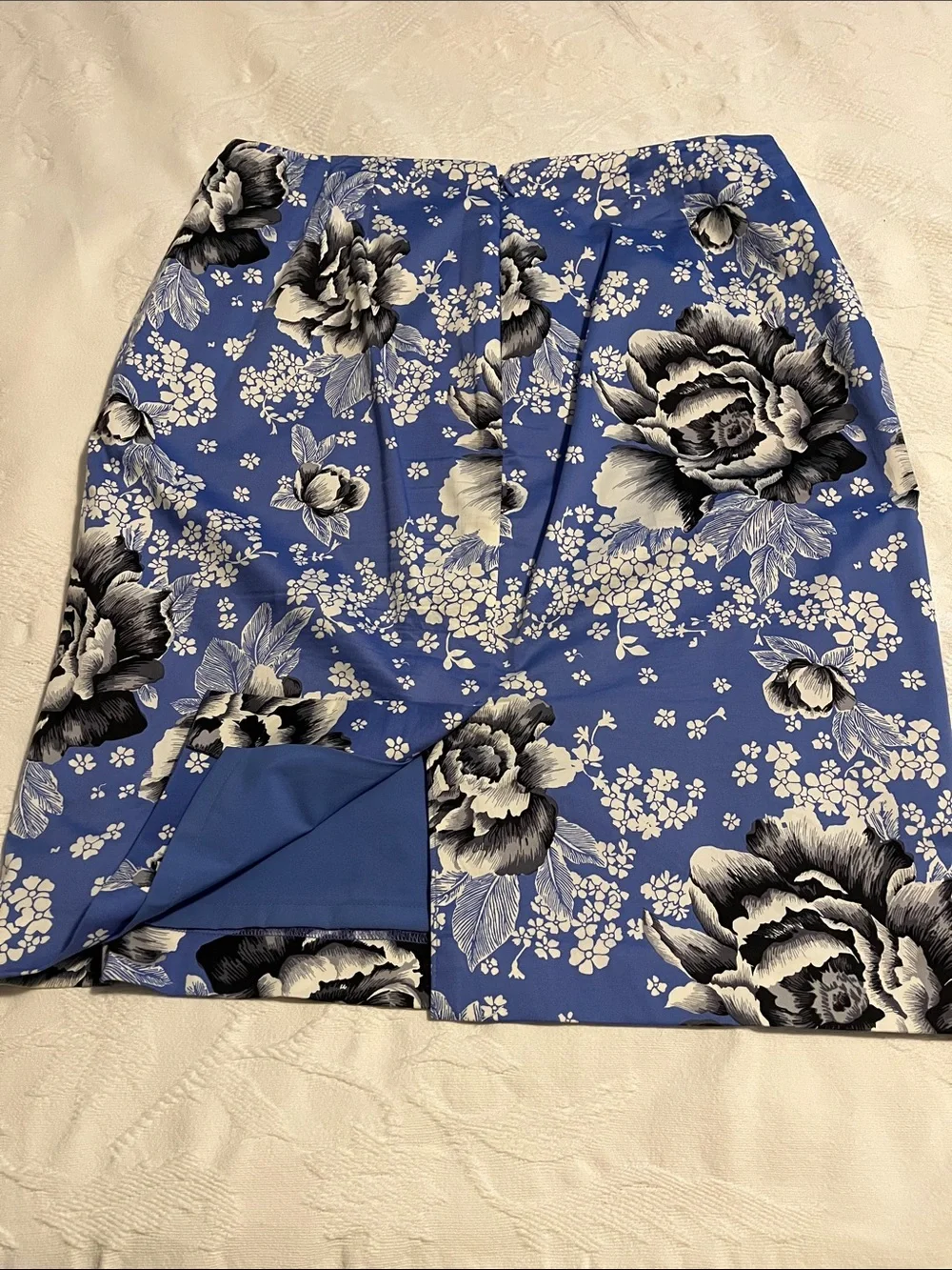 Talbots blue and black cotton skirt perfect condition size 12